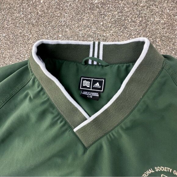 Adidas Golf Sweatshirt 2006 Open Portugal Mens large Green V-Neck Pullover - Picture 4 of 8
